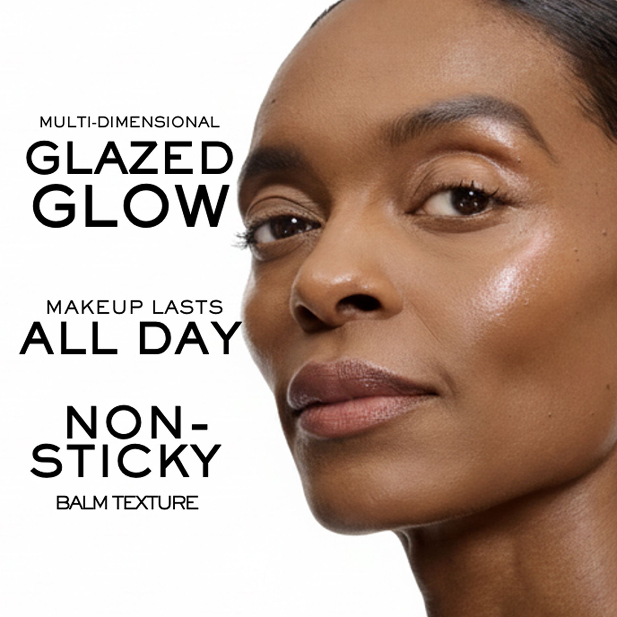 Glow multidimensionale effetto glazed. Il trucco dura tutto il giorno. Texture balsamo non appiccicosa.