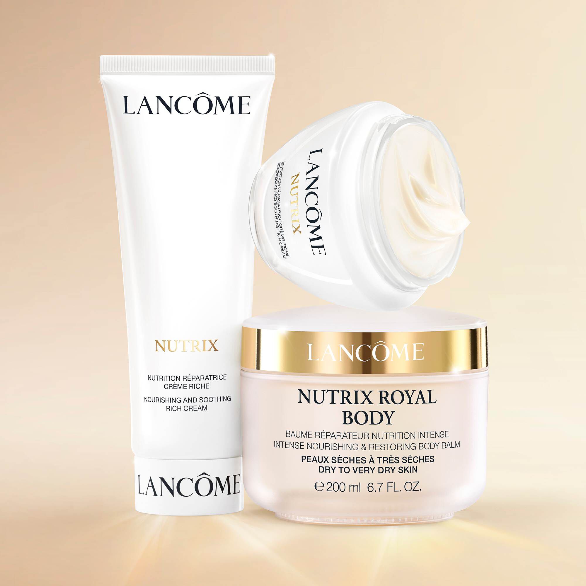 Asset di vendita incrociata della gamma Nutrix di Lancome