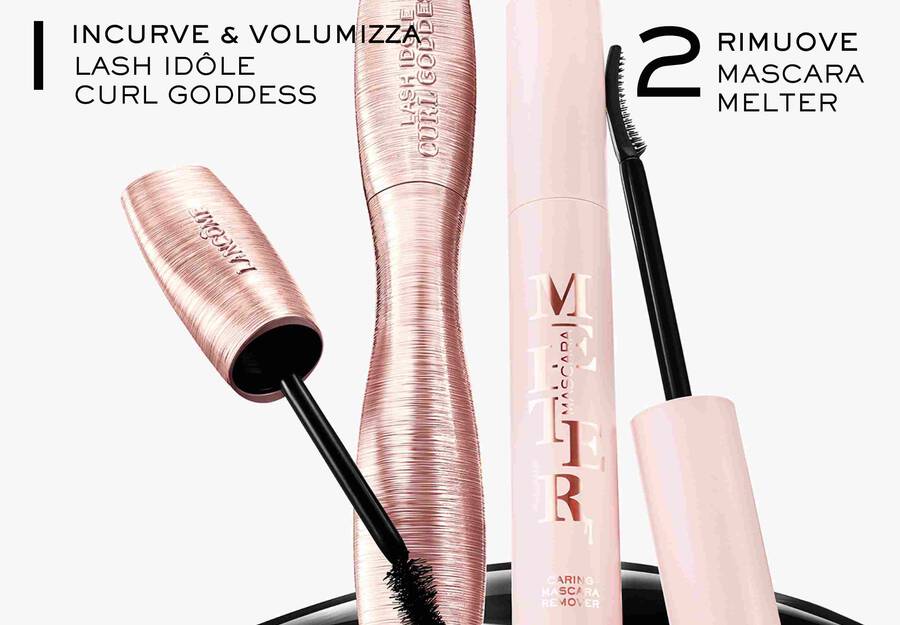 "Goddess Routine" in due step con il mascara Lancome Lash Idole Curl Goddess e lo struccante Mascara Melter.