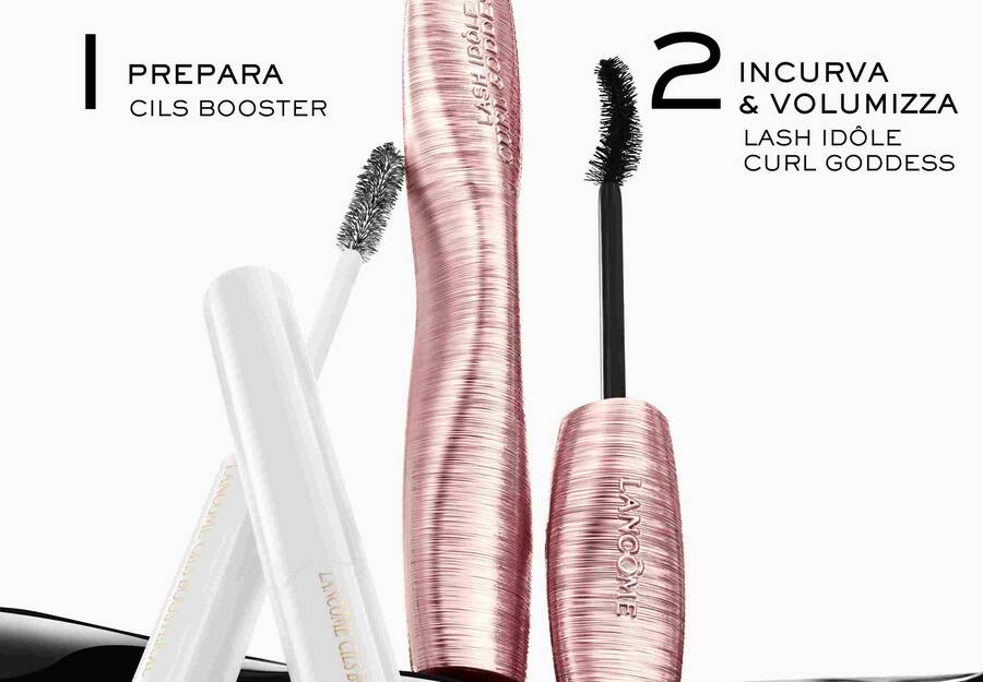 "Big Curl Routine" in due step con Lancome Cils Booster XL e Lash Idole Curl Goddess.