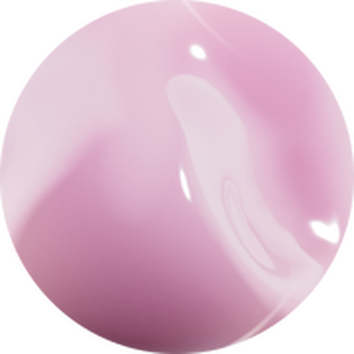 Un cerchio di vernice rosa con una finitura lucida, sfumature morbide e un aspetto satinato.