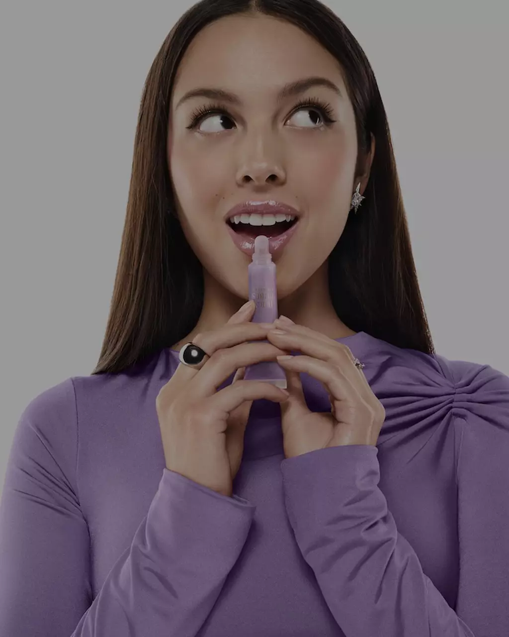 Visual of Olivia Rodrigo with a Juicy Tube, Lancome